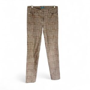 J. McLaughlin Lexi Jean Pants Women’s 6 Straight Leg Herringbone Brown Pink